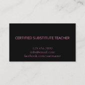 leraar | Visitekaartjes met gesprekspartners (Achterkant)