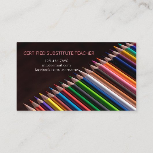 leraar | Visitekaartjes met gesprekspartners (Achterkant)