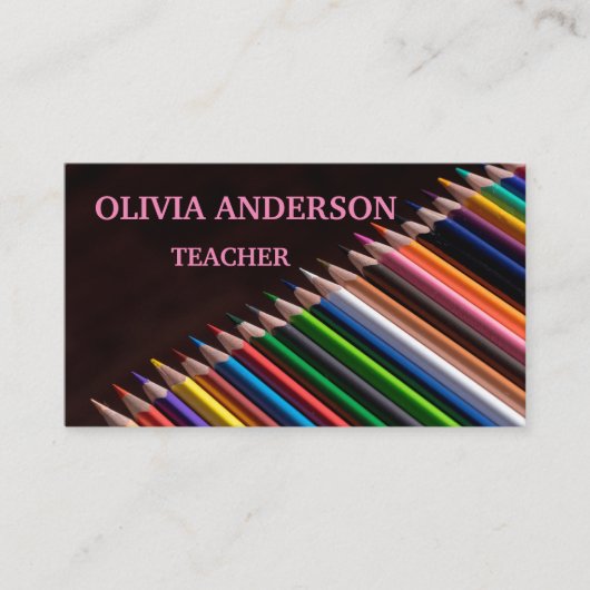 leraar | Visitekaartjes met gesprekspartners (Voorkant)