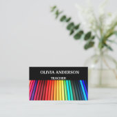 leraar | Visitekaartjes met gesprekspartners (Staand voorkant)