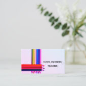 leraar | Visitekaartjes met gesprekspartners (Staand voorkant)