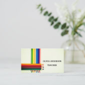 leraar | Visitekaartjes met gesprekspartners (Staand voorkant)