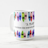 Leraar voedt een zielskind voor het leven van Cray Koffiemok (Voorkant links)