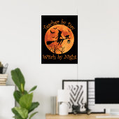 Leraar voor dag-heks van Night Funny Halloween Poster (Thuiskantoor)