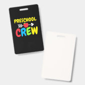 Leraar voor de voorschoolse bemanning badge (Voor- en achterkant)