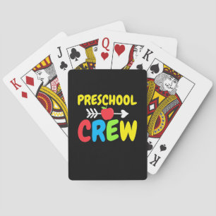 Leraar voor de voorschoolse bemanning pokerkaarten