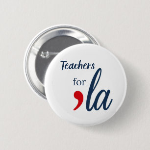 Leraar voor 'la Kamala Harris. witte cirkel Ronde Button 5,7 Cm