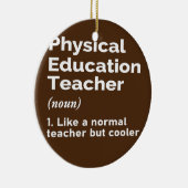 Leraar voor lichamelijke opvoeding Definitie Leren Keramisch Ornament (Rechts)