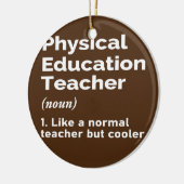 Leraar voor lichamelijke opvoeding Definitie Leren Keramisch Ornament (Links)