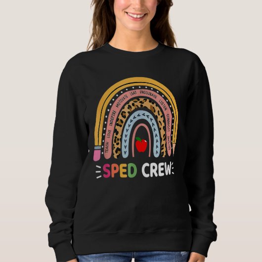 Leraar voor speciale opleiding Sped Crew Boho Rain Trui (Voorkant)