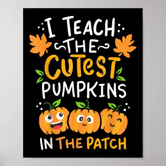 Leraar Vooropleiding leraar Kindergarten Halloween Poster (Voorkant)