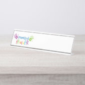 Leraar voorschool bureau naambordje (Voorkant)