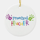 Leraar voorschool keramisch ornament (Voorkant)