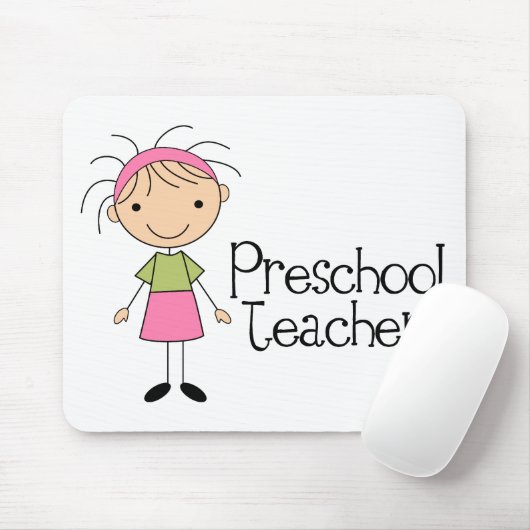 Leraar voorschool muismat (Met muis)