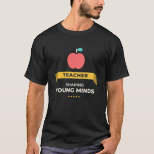 Leraar vormt jonge geesten Apple Banner Leraar G T-shirt