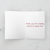 **LERAAR** VROLIJK KERSTFEEST KAART (Binnen)