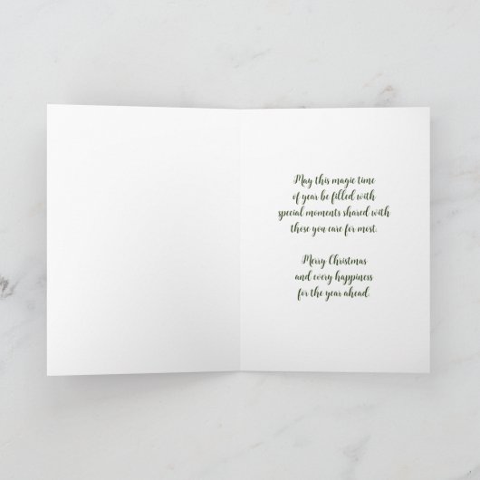 Leraar Vrolijk Kerstfeest Kaart Groene Kerstboom (Binnen)