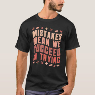 leraar vrouwen positieve groei mindset terug naar t-shirt