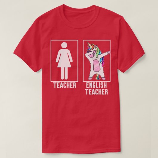 Leraar vs Engels leraar 1 T-shirt (Design voorkant)