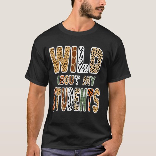 Leraar Waanzinnig Dierprint T-shirt (Voorkant)