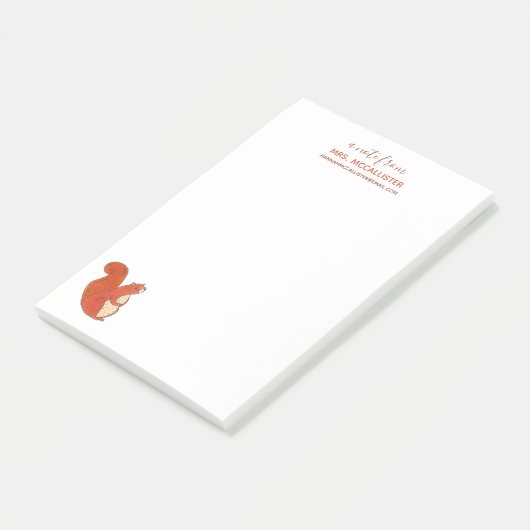 Leraar-waardebepaling Cute Squirrel Herinder Post-it® Notes (Schuin)