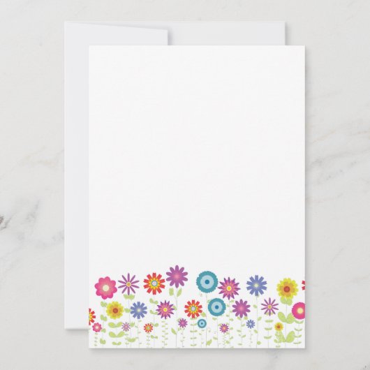 Leraar waardering als leraren bloemen waren bedankkaart (Achterkant)