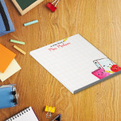 Leraar waardering Apple potlood papier geruit Notitieblok