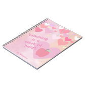 Leraar Waardering Bedankt Apple Hart Monogram Notitieboek (Linkerzijde)