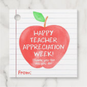 Leraar Waardering Bedankt Apple Label (Voorkant)