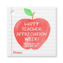 Leraar Waardering Bedankt Apple Label