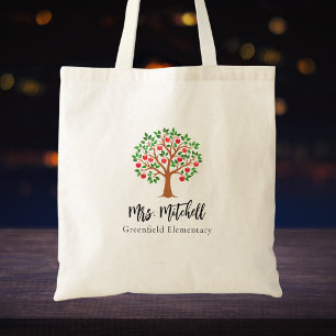 Leraar Waardering Bedankt Leraar Apple Tree Tote Bag