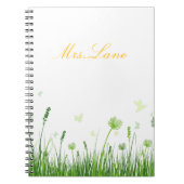 Leraar waardering Boho Bloemen Notitieboek (Voorkant)