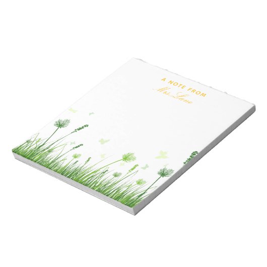 Leraar waardering Boho Floral Notitieblok (Linkerzijde)