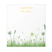 Leraar waardering Boho Floral Notitieblok (Voorkant)