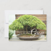 Leraar Waardering Bonsai Boom Dank u kaart (Voorkant)