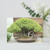 Leraar Waardering Bonsai Boom Dank u kaart (Staand voorkant)