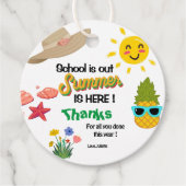 Leraar Waardering Cadeau Labels Sunshine Dank u (Voorkant)