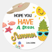 Leraar Waardering Cadeau Labels Sunshine Dank u (Voorkant)