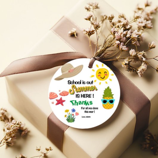 Leraar Waardering Cadeau Labels Sunshine Dank u