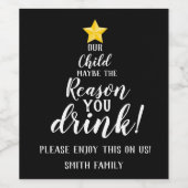 Leraar Waardering Cadeauredenen U DRINK label Wijn Etiket (Enkel label)