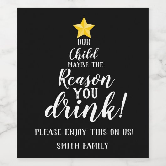 Leraar Waardering Cadeauredenen U DRINK label Wijn Etiket (Enkel label)