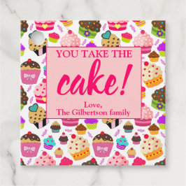 Leraar waardering Cupcake U neemt de taart Bedankjes Labels