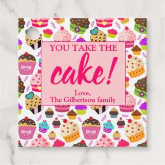 Leraar waardering Cupcake U neemt de taart Bedankjes Labels