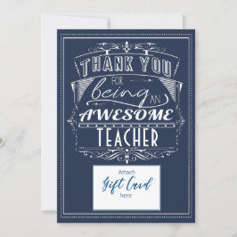 Leraar Waardering Dank u Cadeau Kaart Houder