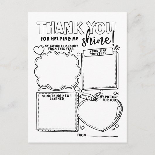 Leraar waardering dank u kleurstof feestdagenkaart (Voorkant)