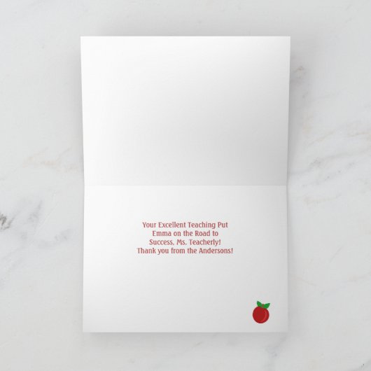 Leraar waardering dank u | Leuke busdieren Kaart (Binnen)