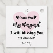 Leraar waardering Dank u School Custom Bedankjes Labels (Achterkant)