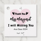 Leraar waardering Dank u School Custom Bedankjes Labels (Voorkant)