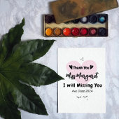 Leraar waardering Dank u School Custom Bedankkaart