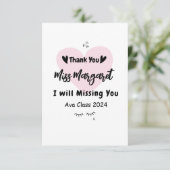 Leraar waardering Dank u School Custom Bedankkaart (Staand voorkant)